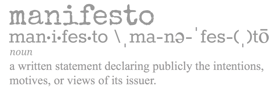 definition of manifesto