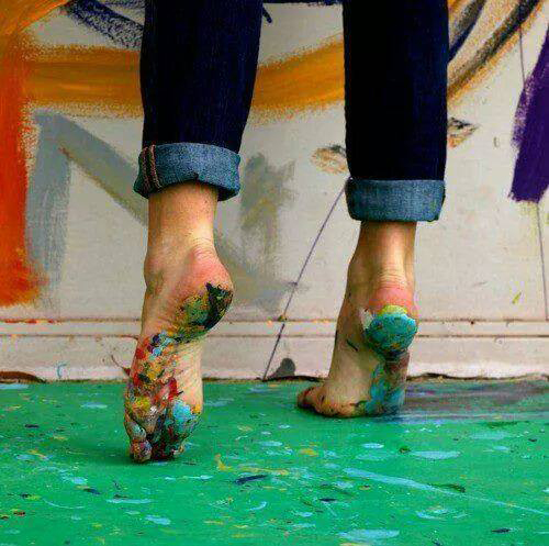 image of painted feet