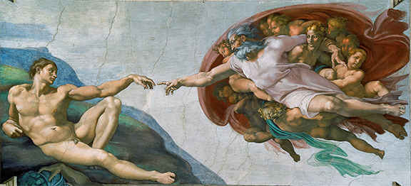 Michelangelo fresco: The Creation of Adam